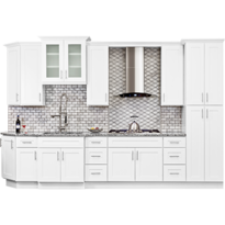 White Shaker Solid Wood RTA Cabinets