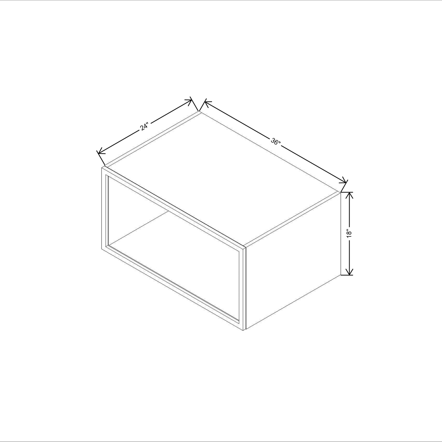 CNC Classic Versailles White 36" W X 18" H Aluminum Frame Glass Door - Horizontal