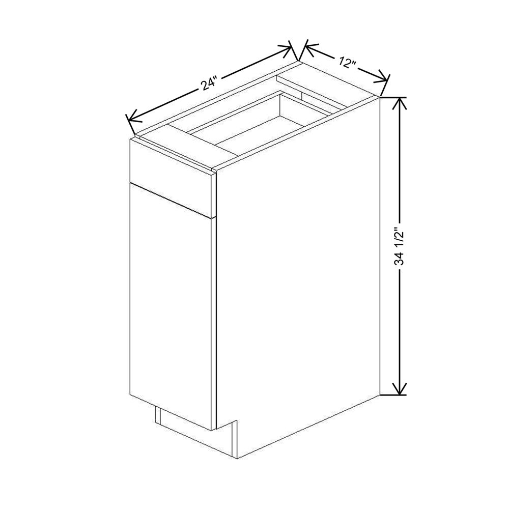 CNC Classic Broadway Beach 12" W Single Door Base Cabinet