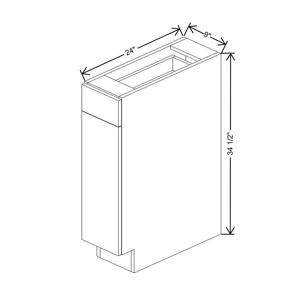 CNC Classic Milano Seaside 09" W Single Door Base Cabinet