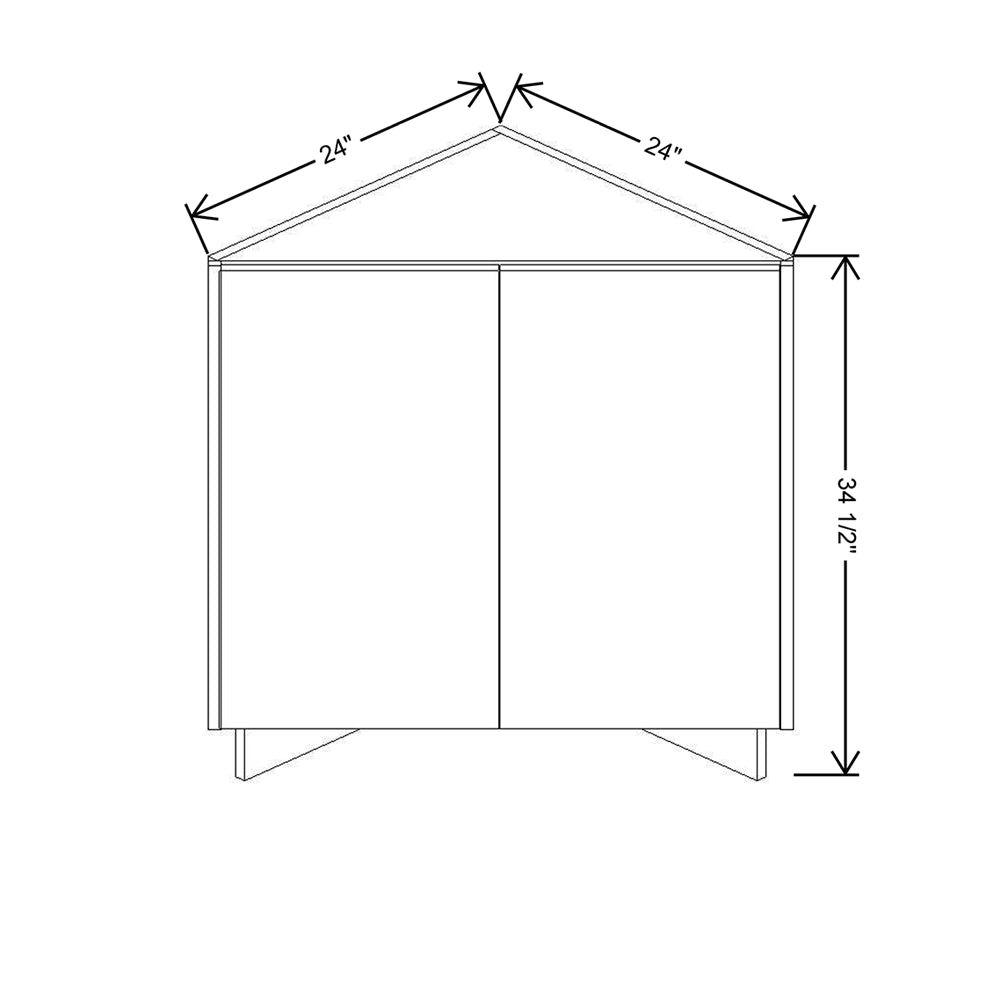 CNC Classic Milano Sand 24" W Straight Base End Cabinet