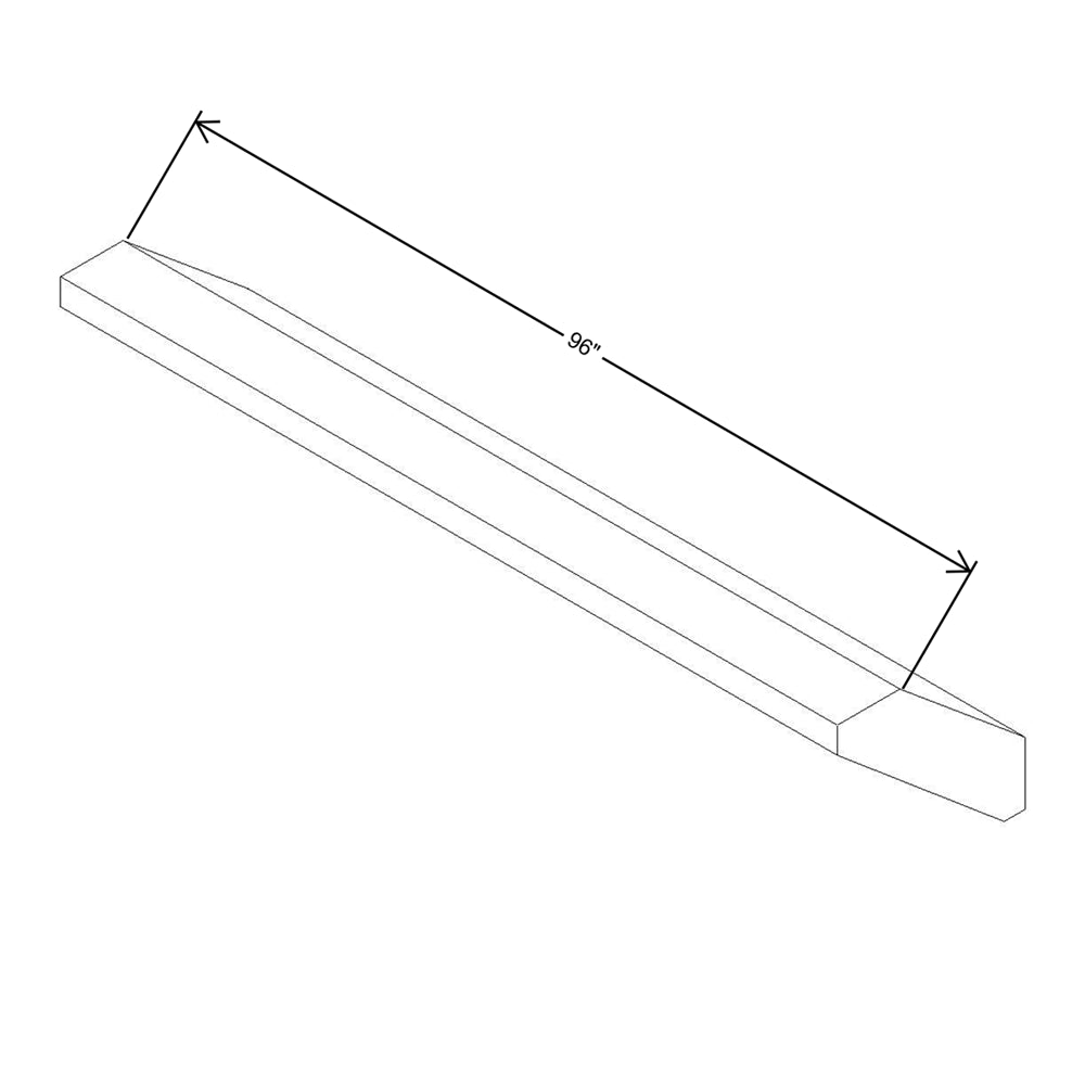 CNC Concord Sydney White 96" W X 2" H X 2" D Recessed Panel Crown Molding