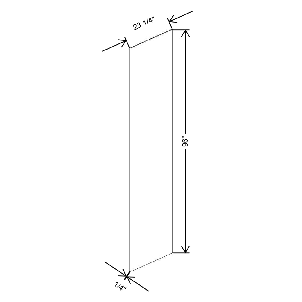 CNC Luxor 5-Piece White 1/4" W X 96" H Finished Skin