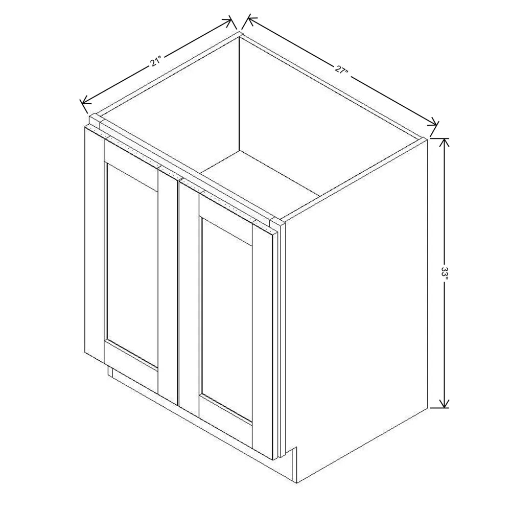 J&K Mahogany J5 Vanity Base FHD 27" W x 33" H x 21" D