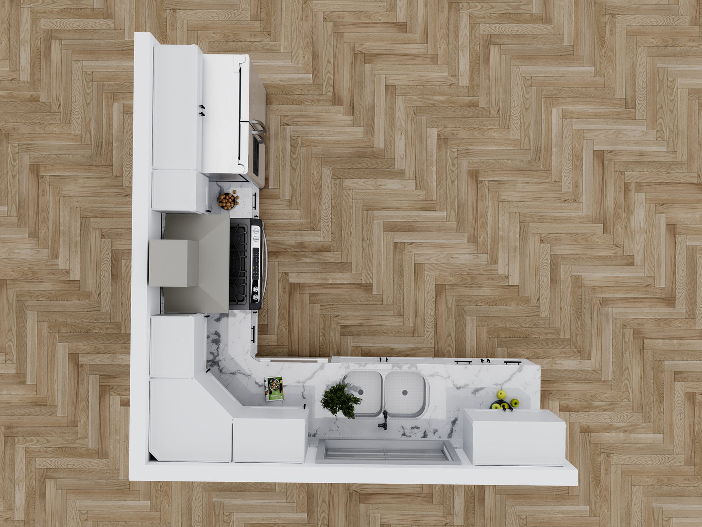 Lesscare Alpina White 10x10 Kitchen