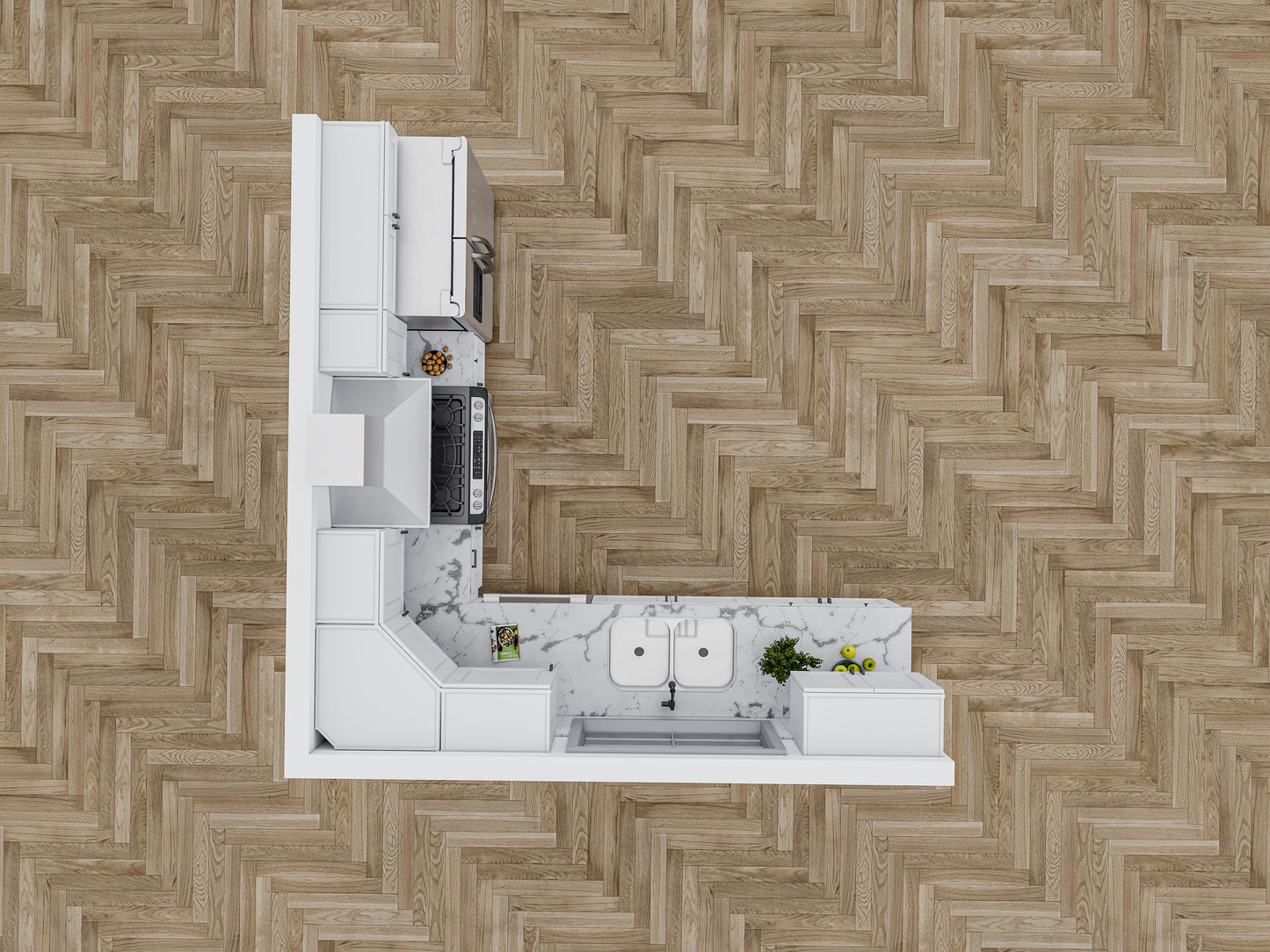 J&K White Shaker 10x10 Kitchen