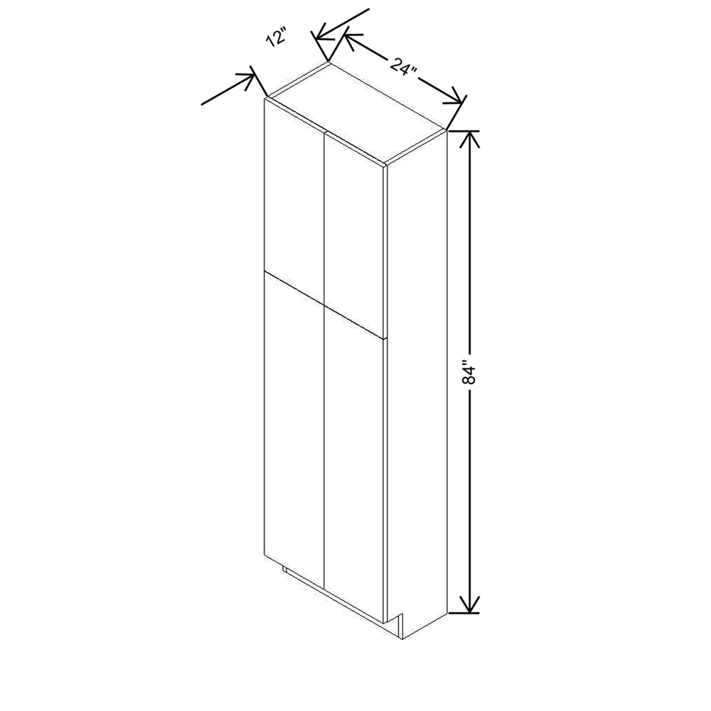 CNC Classic Broadway Silk 24" W X 12" D X 84" H Double Door Utility Cabinet