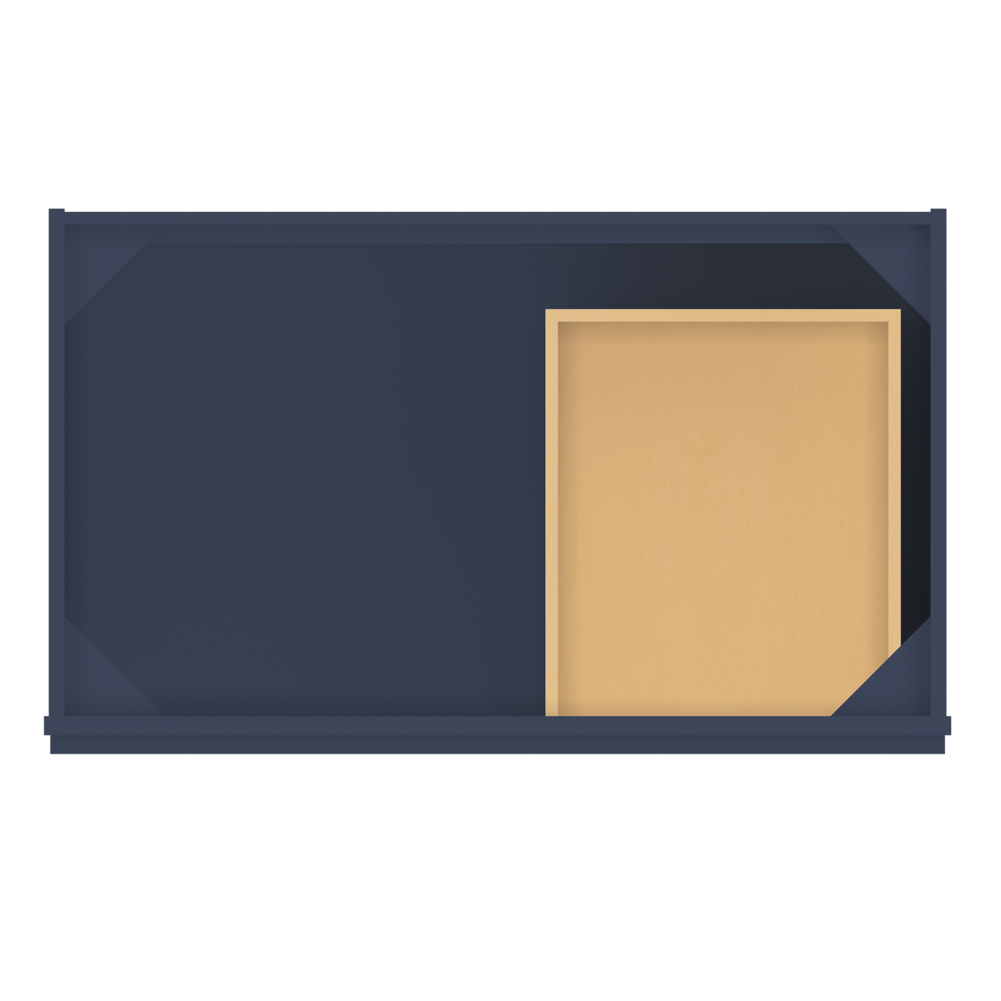 Vanity Sink Base Cabinet with Right Drawers 30 Inch Wide x 21 Inch Deep x 34 1/2 Inch High Danbury Blue Series