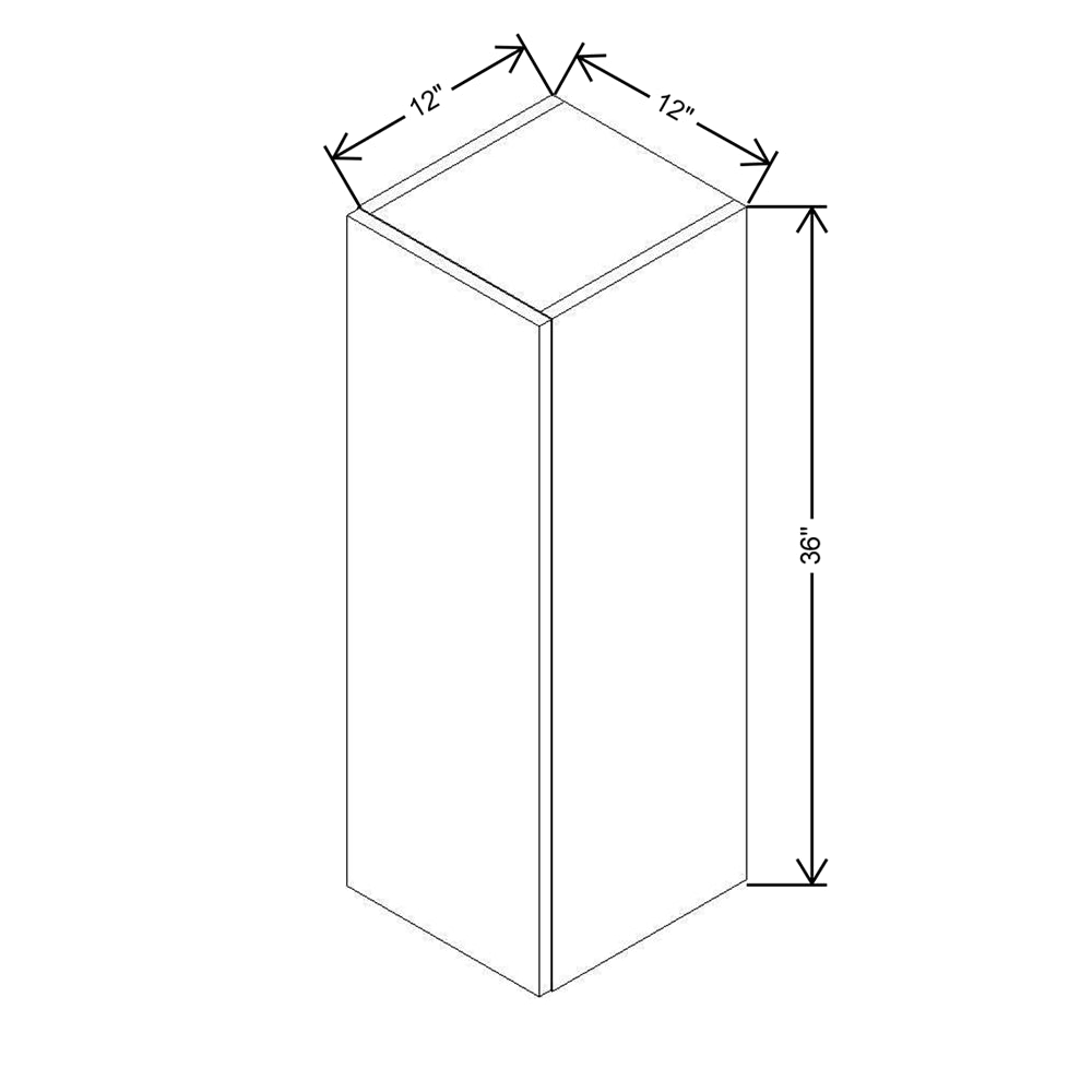 CNC Classic Broadway Coastal 12" W X 36" H Single Door Wall Cabinet