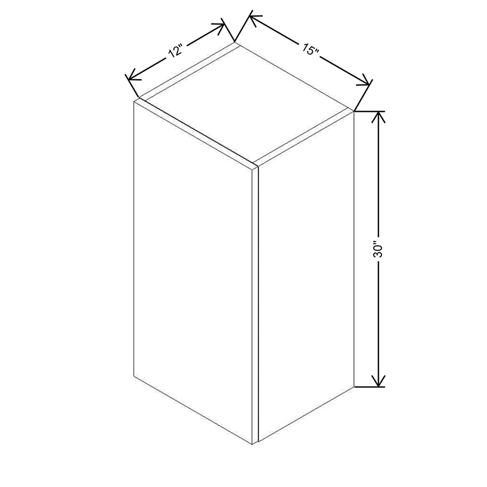 CNC Classic Broadway Coastal 15" W X 30" H Single Door Wall Cabinet