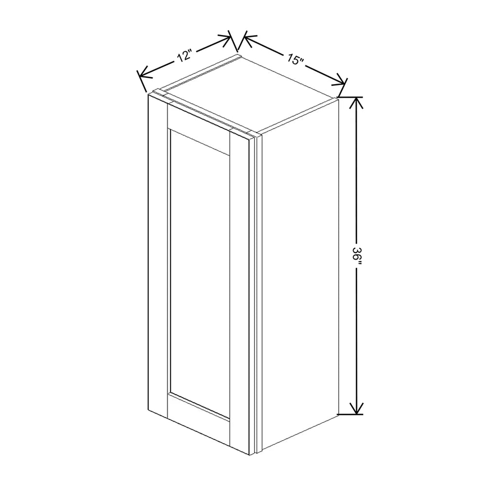 J&K Naval B7 Single Door Wall Cabinet - 15" W x 36" H