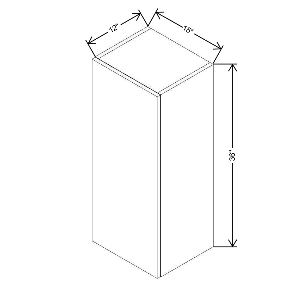 CNC Classic Broadway Coastal 15" W X 36" H Single Door Wall Cabinet