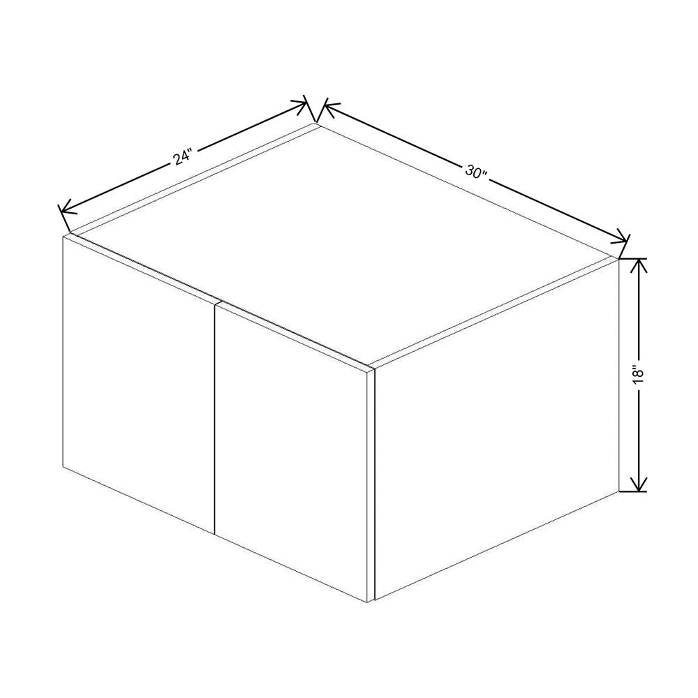 CNC Classic Broadway Cobalt 30" W X 18" H X 24" D Double Door Wall Cabinet