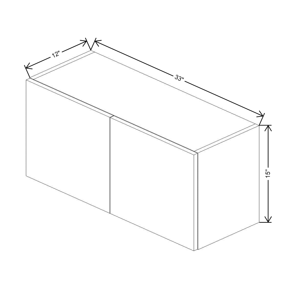 CNC Classic Milano Mirage 15" W X 15" H Single Door Wall Cabinet