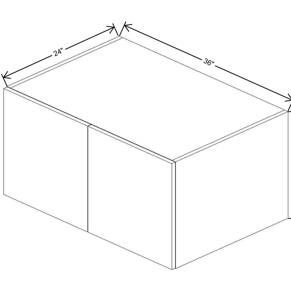 CNC Classic Versailles White 36" W X 18" H X 24" D Double Door Wall Cabinet