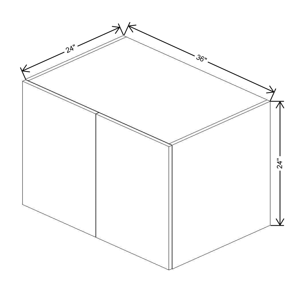 CNC Classic Versailles White 36" W X 24" H X 24" D Double Door Wall Cabinet