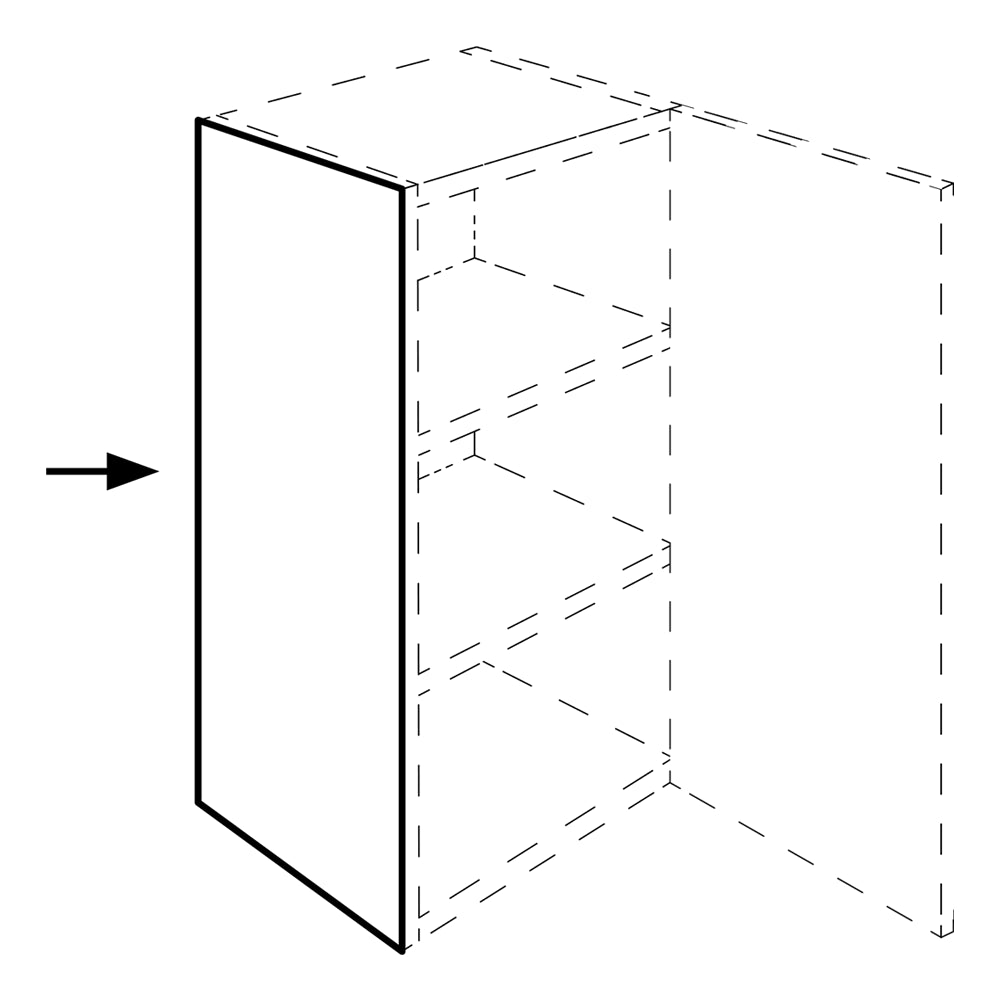 CNC Classic Versailles White 42" H Integrated Finished End