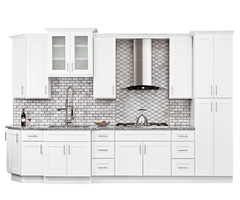 White Shaker Solid Wood RTA Cabinets