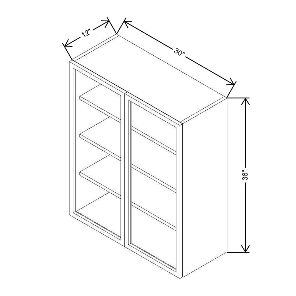 CNC Classic Milano Sunset 39" W X 24" H Double Door Wall Cabinet