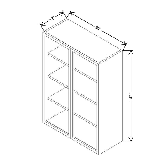 CNC Classic Milano Sunset 42 To 45" W X 36" H Double Door Blind Wall Cabinet