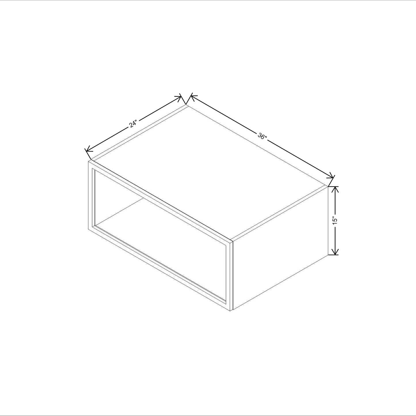 CNC Classic Milano Sunset 42" W X 36" H Double Door Wall Cabinet