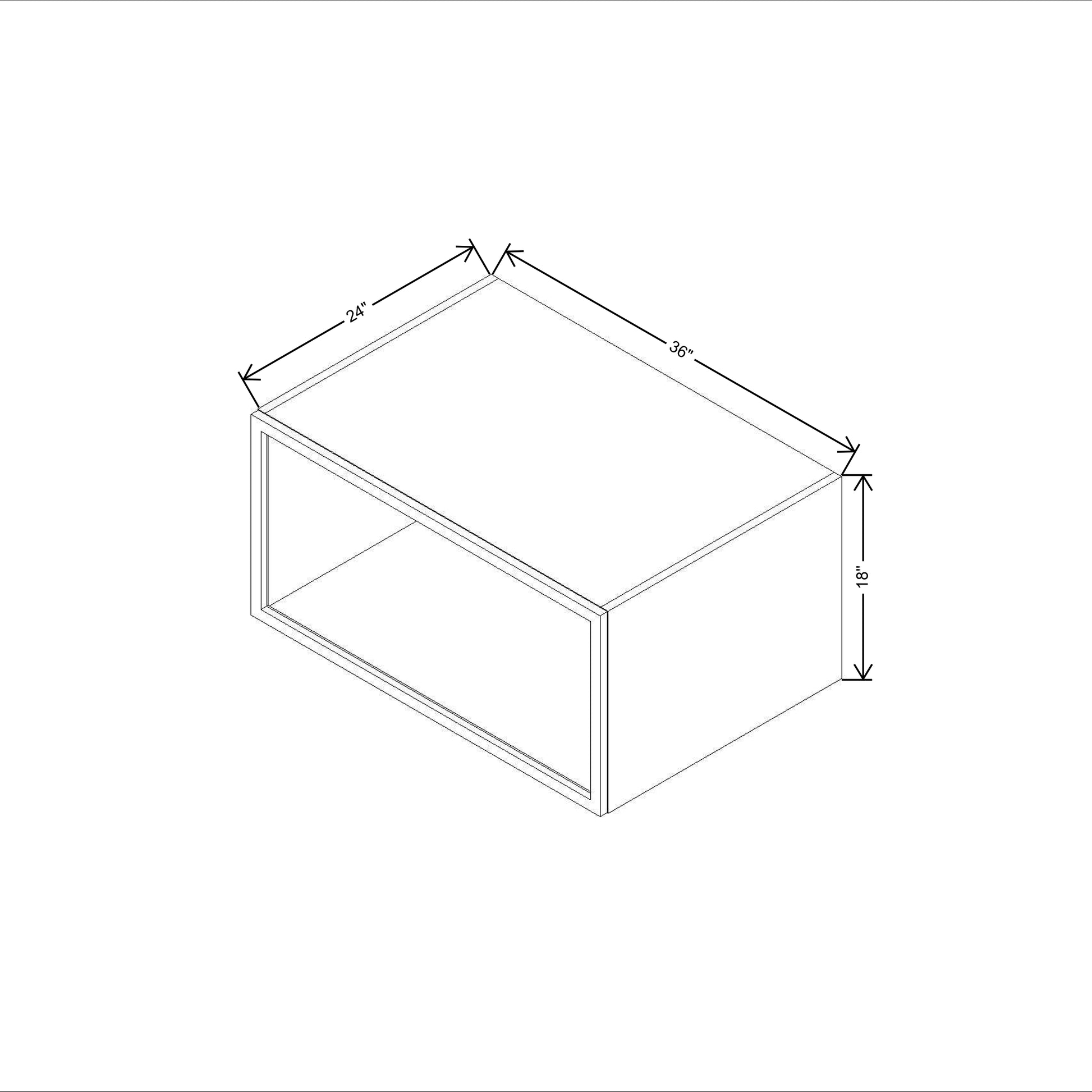 CNC Classic Versailles White 36" W X 18" H Aluminum Frame Glass Door - Horizontal