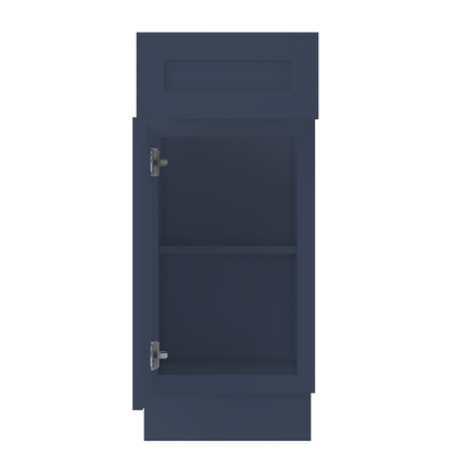 Base Kitchen Cabinet B15 Danbury Blue LessCare 15 in. width 34.5 in. height 24 in. depth