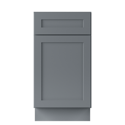 Base Kitchen Cabinet B18 Colonial Gray LessCare 18 in. width 34.5 in. height 24 in. depth