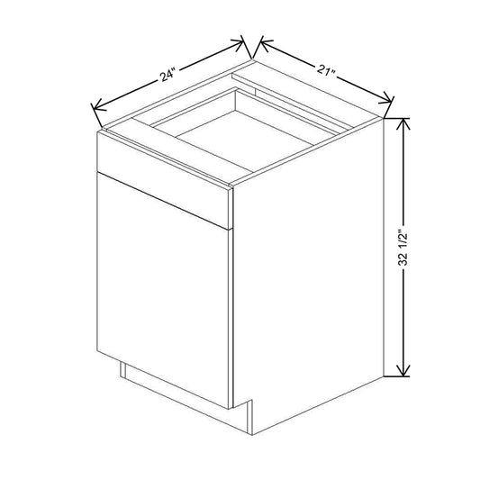 CNC Classic Milano Sunset 21" W X 32 1/2" H Single Door Base Cabinet