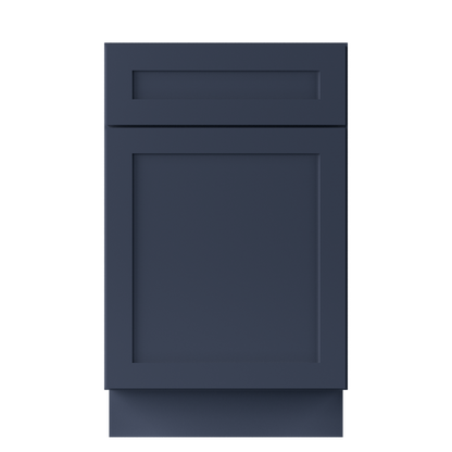 Base Kitchen Cabinet B21 Danbury Blue LessCare 21 in. width 34.5 in. height 24 in. depth