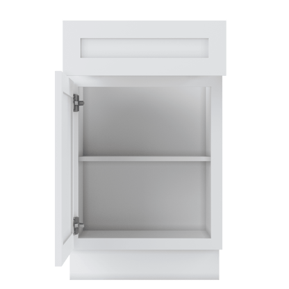 Base Kitchen Cabinet B21 Alpina White LessCare 21 in. width 34.5 in. height 24 in. depth