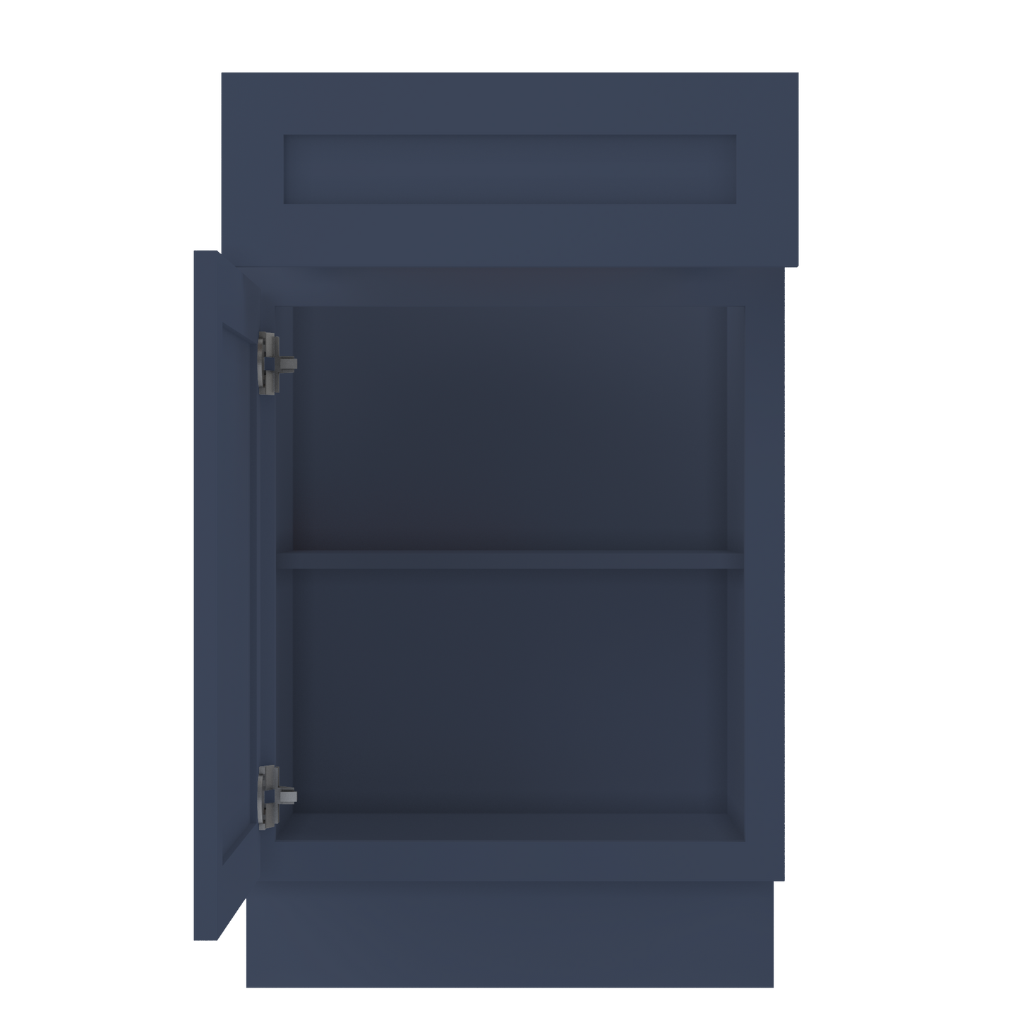 Base Kitchen Cabinet B21 Danbury Blue LessCare 21 in. width 34.5 in. height 24 in. depth