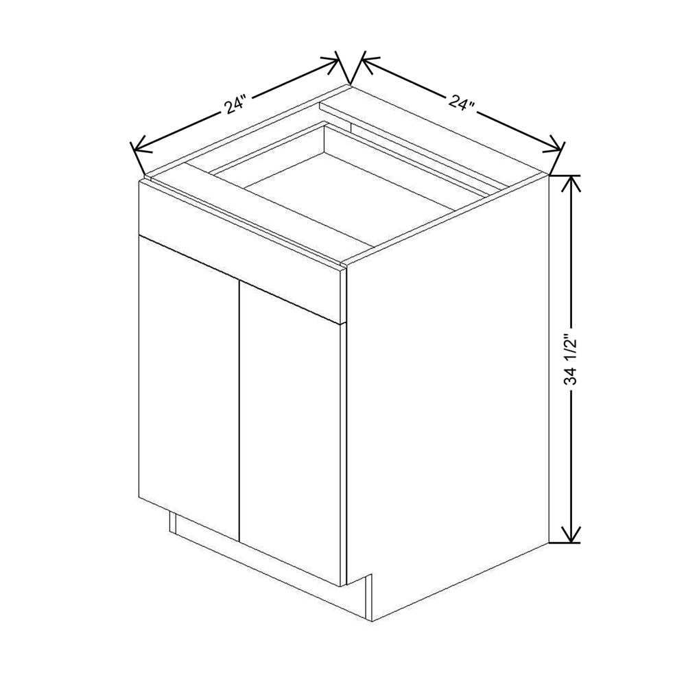 CNC Concord Park Ave Ocean 24" W 1 Drawer Double Door Base Cabinet