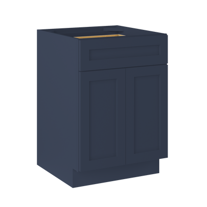 Base Kitchen Cabinet B24 Danbury Blue LessCare 24 in. width 34.5 in. height 24 in. depth