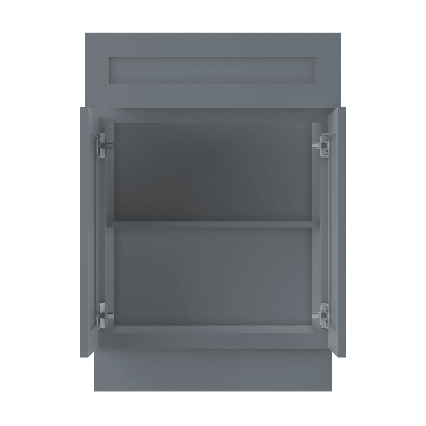 Base Kitchen Cabinet B24 Colonial Gray LessCare 24 in. width 34.5 in. height 24 in. depth