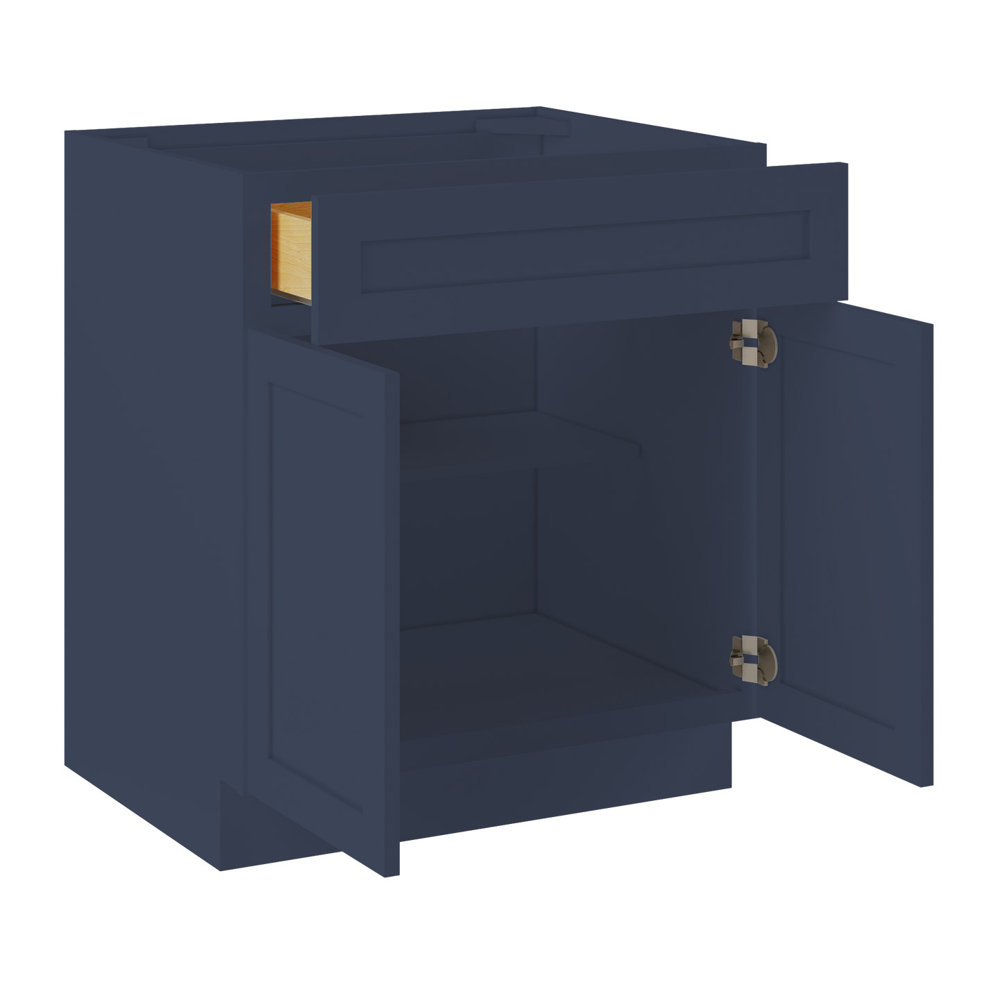 Base Kitchen Cabinet B30 Danbury Blue LessCare 30 in. width 34.5 in. height 24 in. depth