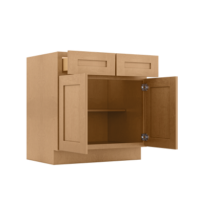 Base Kitchen Cabinet B33 Shaker Toffee 33 in. width 34.5 in. height 24 in. depth