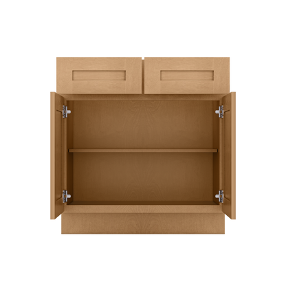 Base Kitchen Cabinet B33 Shaker Toffee 33 in. width 34.5 in. height 24 in. depth