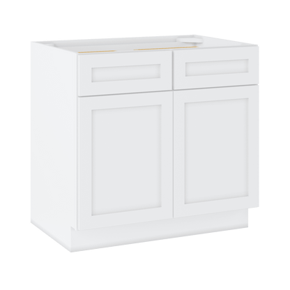 Base Kitchen Cabinet B36 Alpina White LessCare 36 in. width 34.5 in. height 24 in. depth