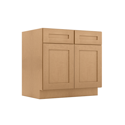 Base Kitchen Cabinet B36 Shaker Toffee LessCare 36 in. width 34.5 in. height 24 in. depth