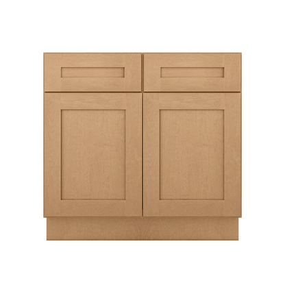 Base Kitchen Cabinet B36 Shaker Toffee LessCare 36 in. width 34.5 in. height 24 in. depth