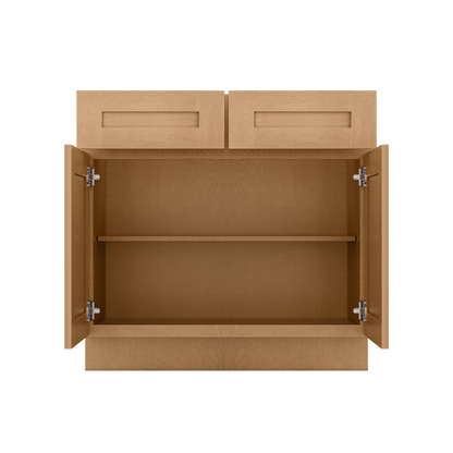 Base Kitchen Cabinet B36 Shaker Toffee LessCare 36 in. width 34.5 in. height 24 in. depth