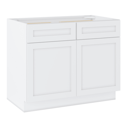 Base Kitchen Cabinet B42 Alpina White LessCare 42 in. width 34.5 in. height 24 in. depth