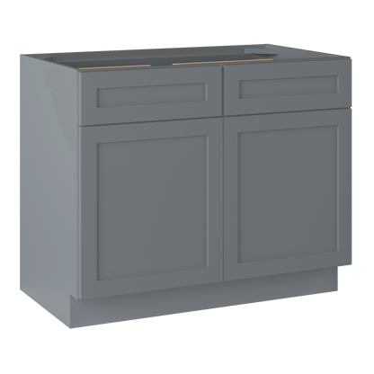 Base Kitchen Cabinet B42 Colonial Gray LessCare 42 in. width 34.5 in. height 24 in. depth