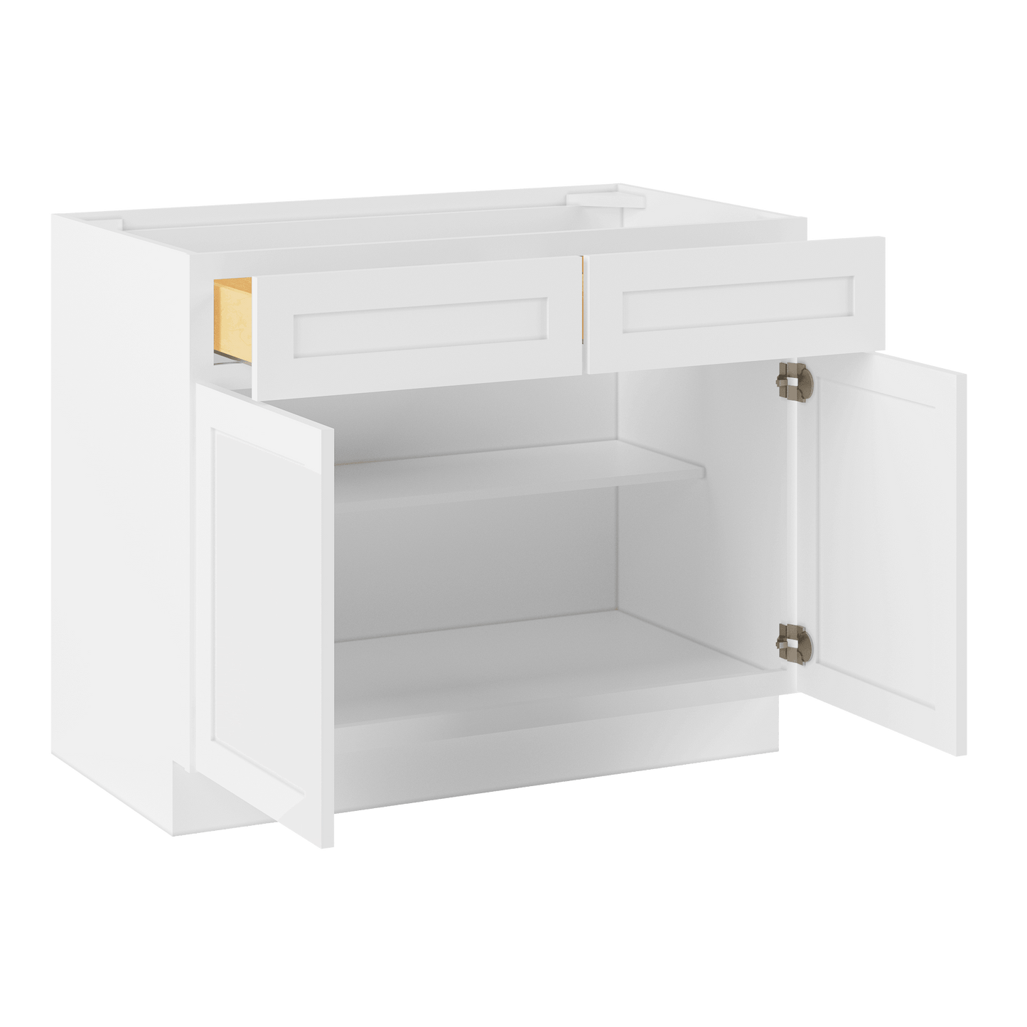 Base Kitchen Cabinet B42 Alpina White LessCare 42 in. width 34.5 in. height 24 in. depth