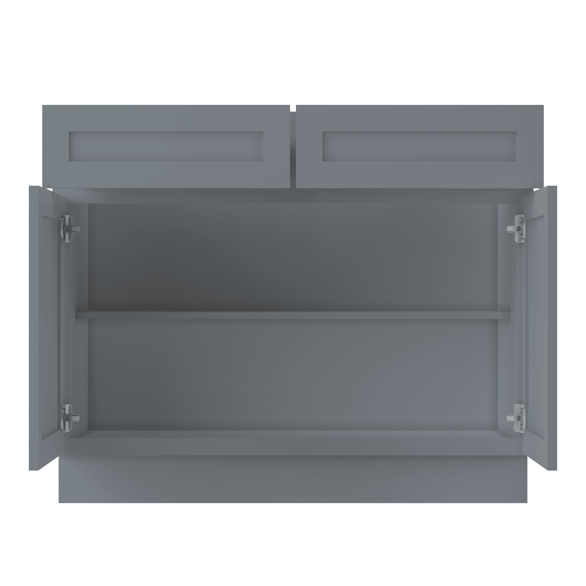 Base Kitchen Cabinet B42 Colonial Gray LessCare 42 in. width 34.5 in. height 24 in. depth