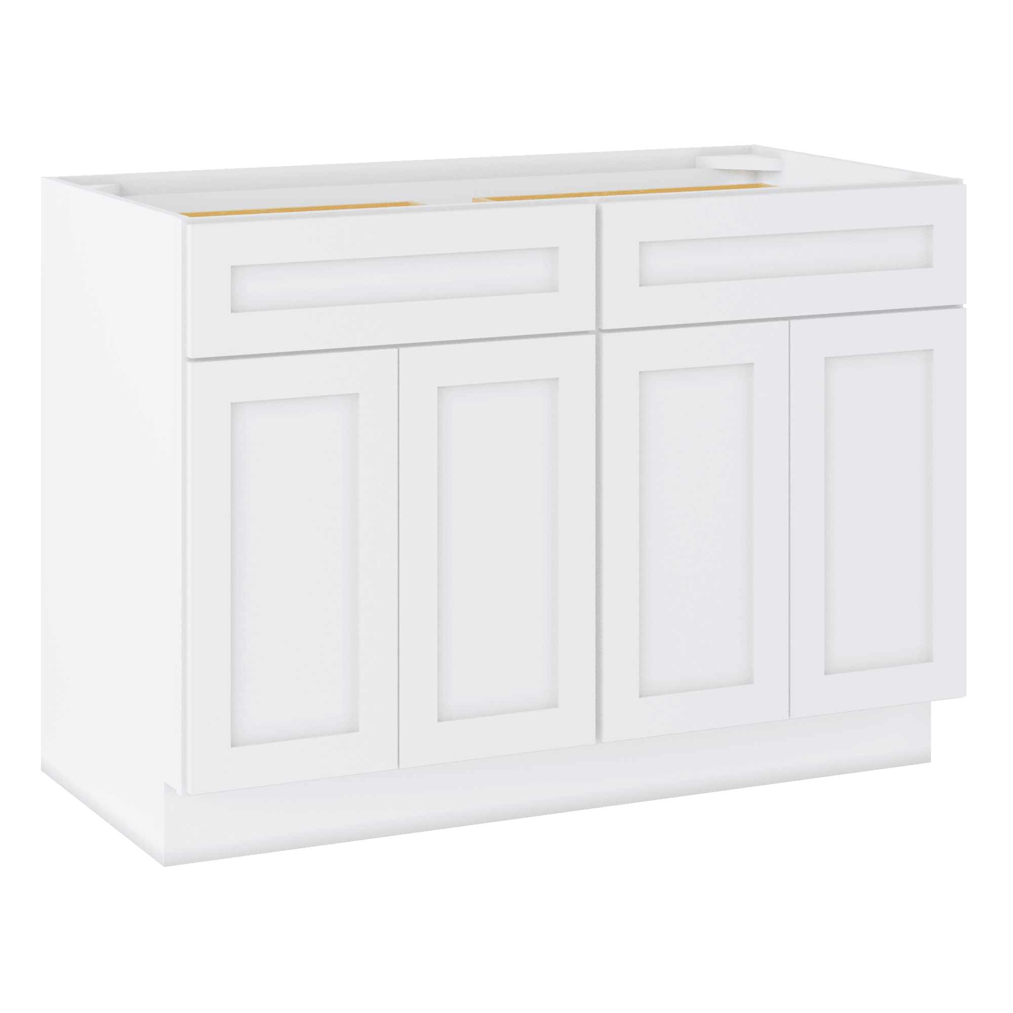 Base Kitchen Cabinet B48 Alpina White LessCare 48 in. width 34.5 in. height 24 in. depth