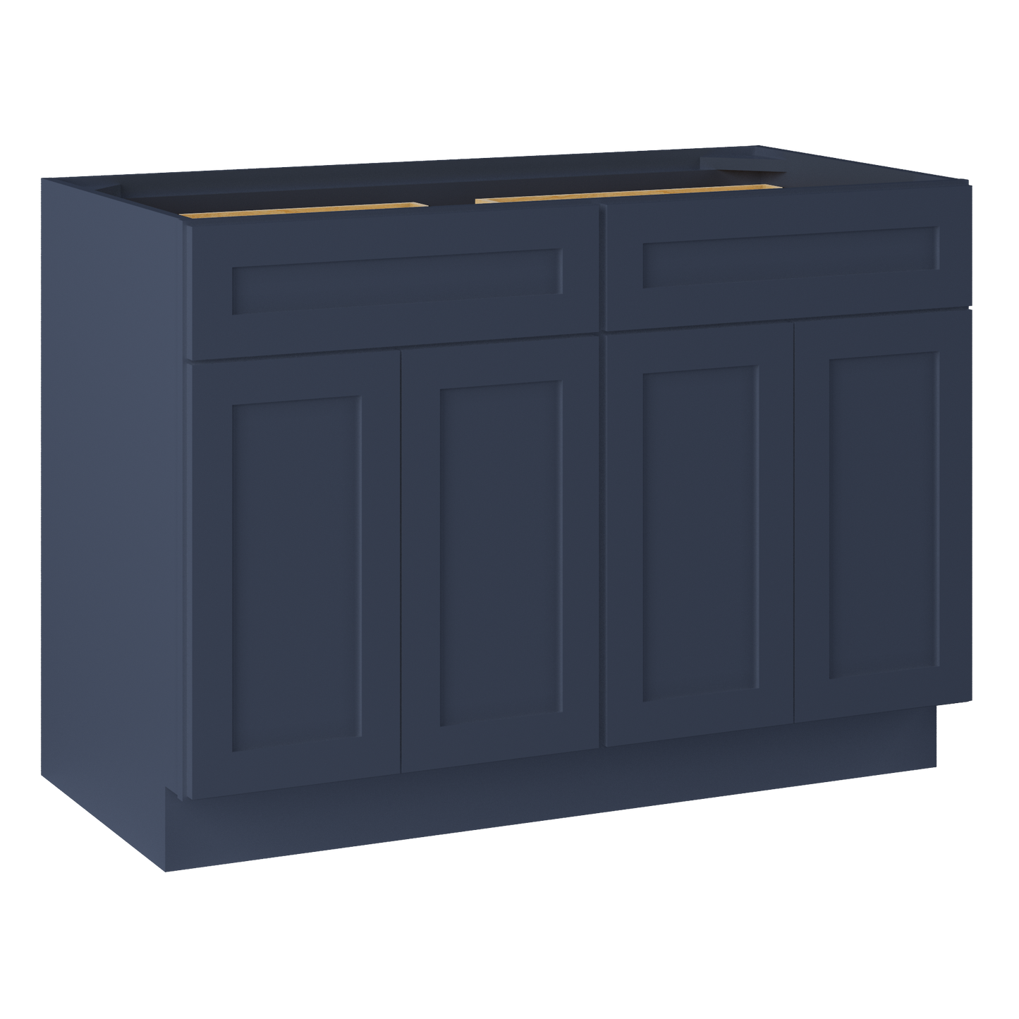 Base Kitchen Cabinet B48 Danbury Blue LessCare 48 in. width 34.5 in. height 24 in. depth