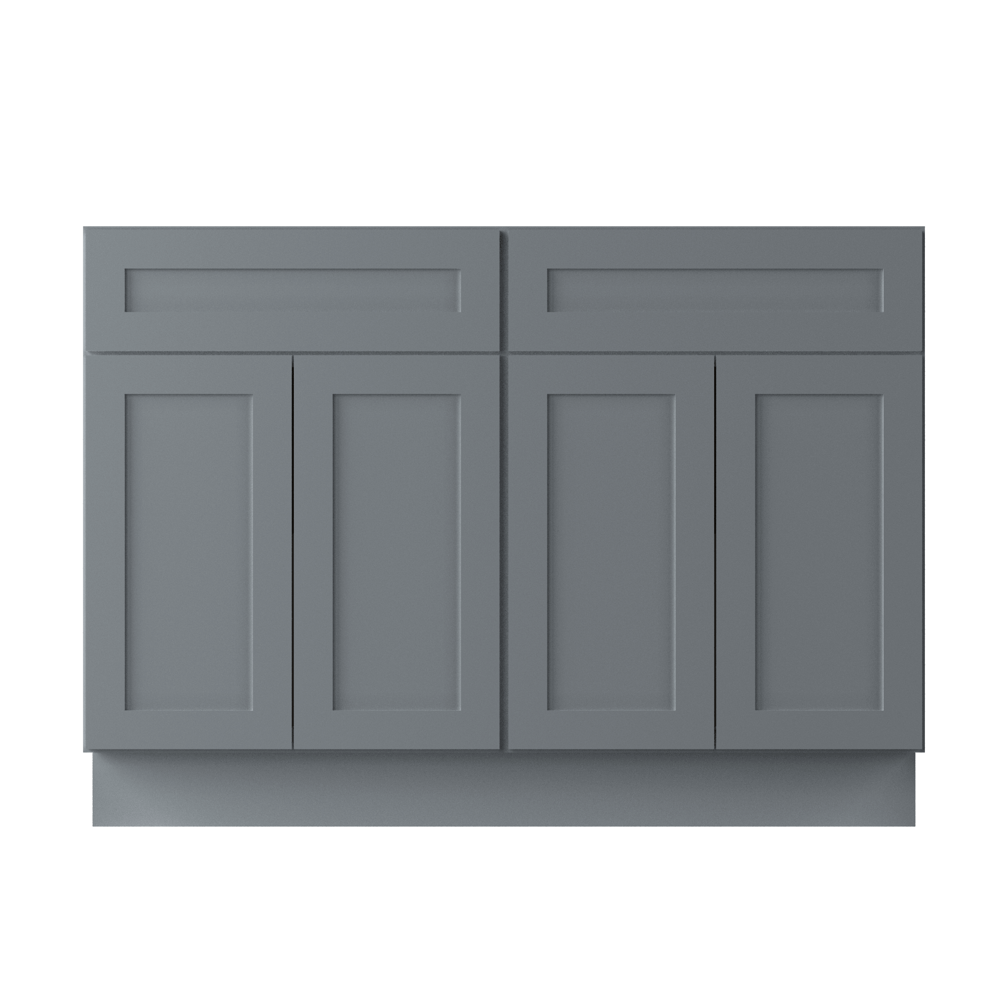 Base Kitchen Cabinet B48 Colonial Gray LessCare 48 in. width 34.5 in. height 24 in. depth