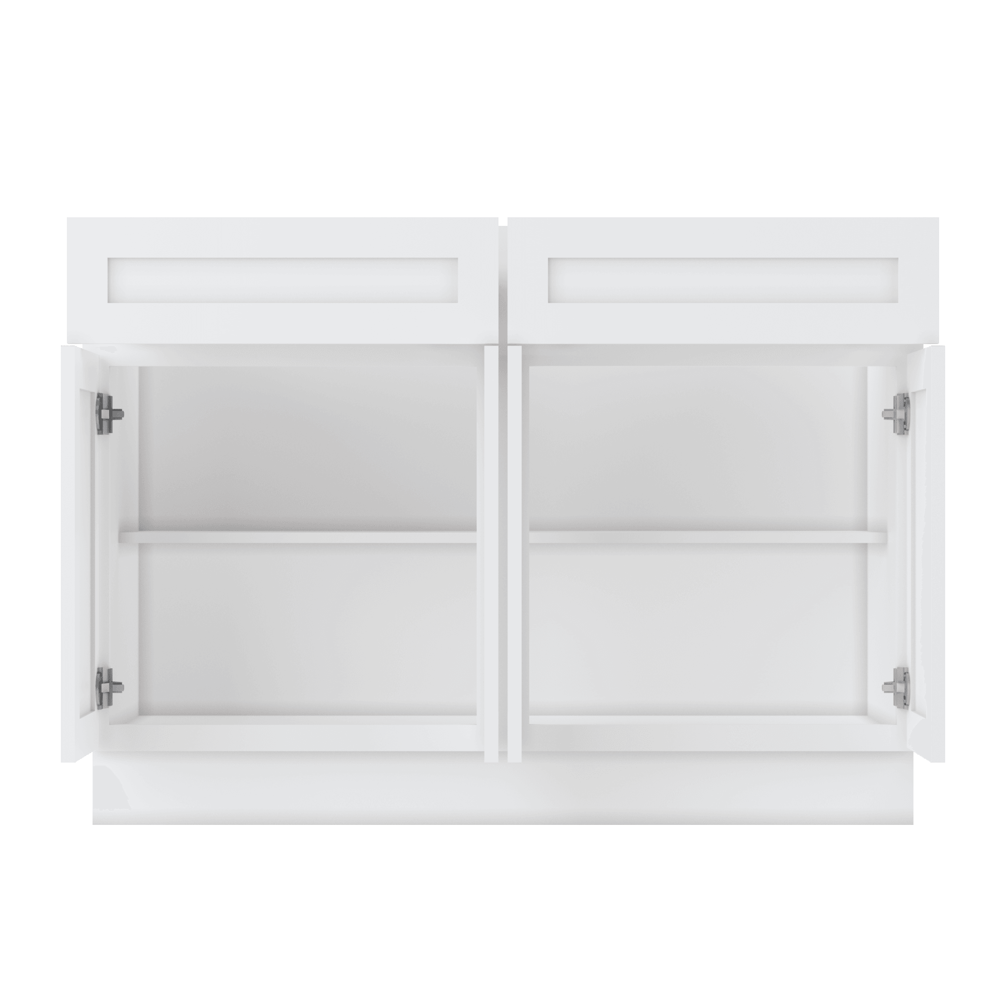 Base Kitchen Cabinet B48 Alpina White LessCare 48 in. width 34.5 in. height 24 in. depth